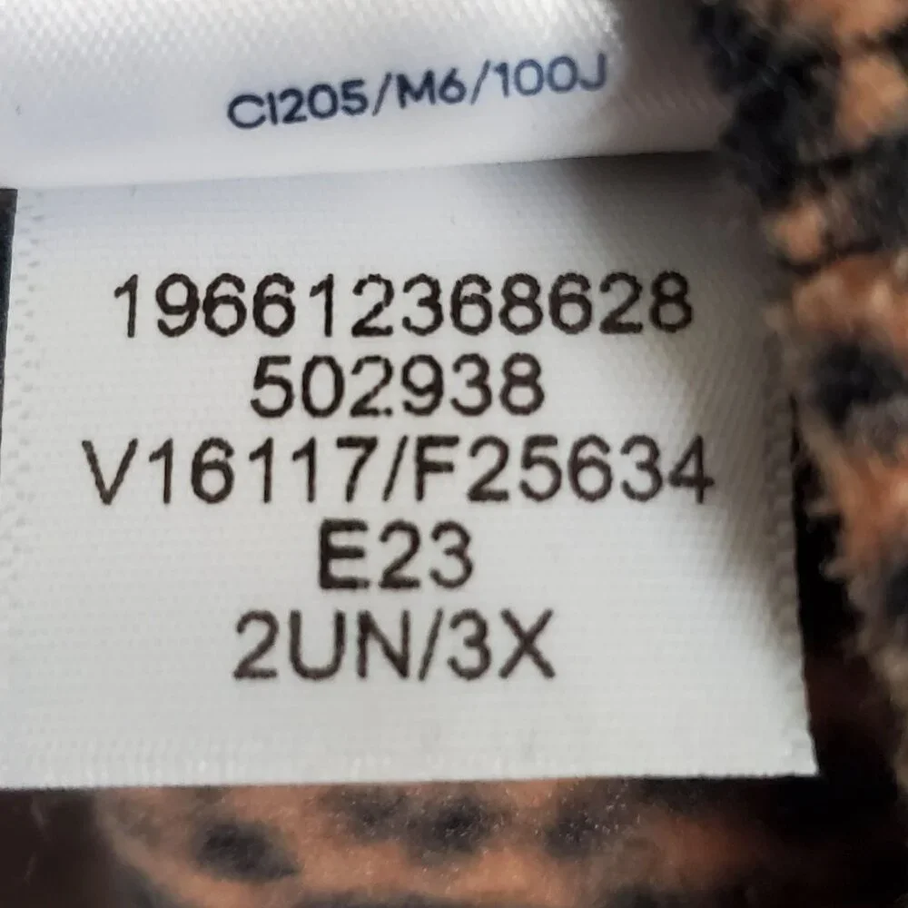 Lands End Womens 3X Shirt Leopard Print Zip Pullover Fleece Top Mob Wife Trendy - Picture 8 of 12